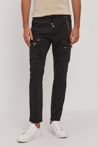 Панталон Tigha мъжки в черно със стандартна кройка