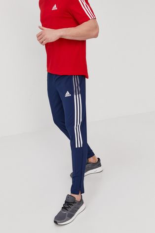 Тренировочные брюки adidas Performance мужские цвет синий однотонные