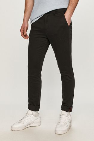 Παντελόνι Jack & Jones ανδρικό, χρώμα: μαύρο