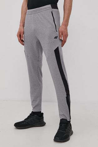 Kalhoty 4F pánské, šedá barva, vzorované