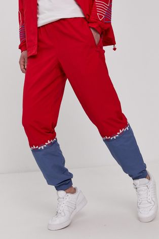 adidas Originals Spodnie męskie kolor czerwony z aplikacją