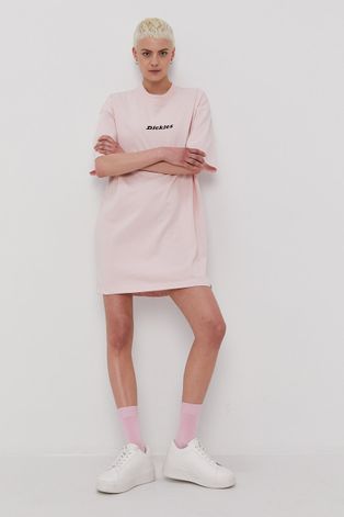 Φόρεμα Dickies χρώμα: ροζ