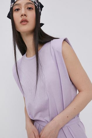 Šaty Jacqueline de Yong fialová farba, mini, rovné