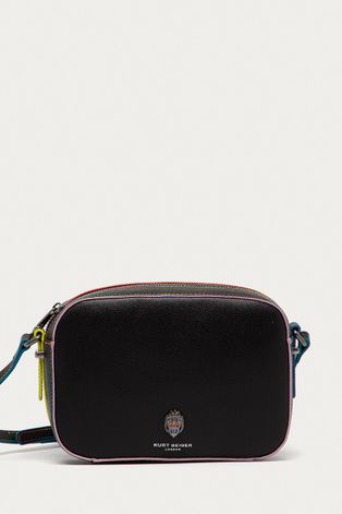 Шкіряна сумочка Kurt Geiger London колір чорний