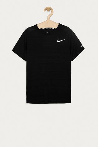 Detské tričko Nike Kids čierna farba, jednofarebné