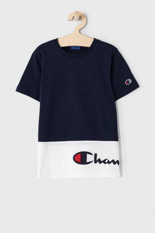 Champion T-shirt dziecięcy kolor granatowy z aplikacją