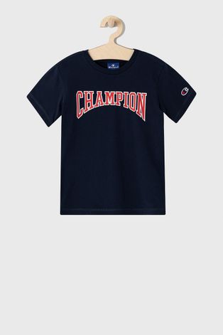 Champion T-shirt dziecięcy kolor granatowy z nadrukiem