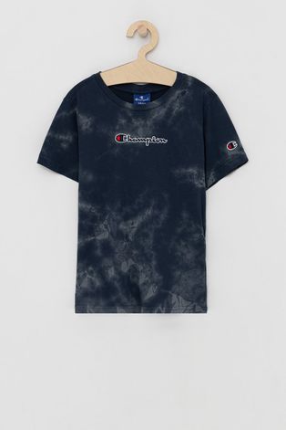 Dětské bavlněné tričko Champion tmavomodrá barva, s aplikací