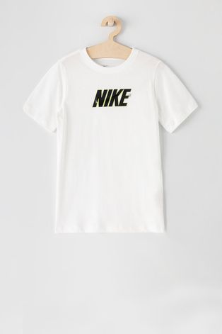 Nike Kids T-shirt dziecięcy kolor biały z nadrukiem