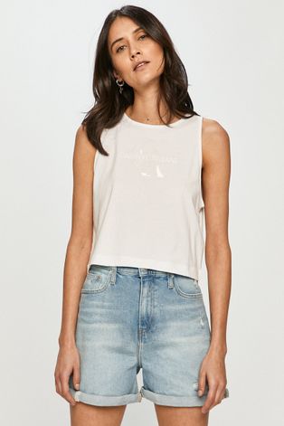 Majica kratkih rukava Calvin Klein Jeans boja: bijela