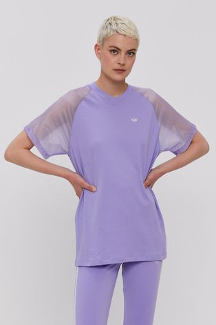 Tričko adidas Originals dámské, fialová barva