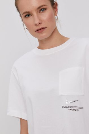 Tričko Nike Sportswear dámske, biela farba
