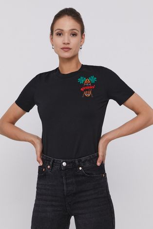 Μπλουζάκι After Label γυναικείo, χρώμα: μαύρο