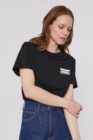 Wrangler T-shirt damski kolor czarny