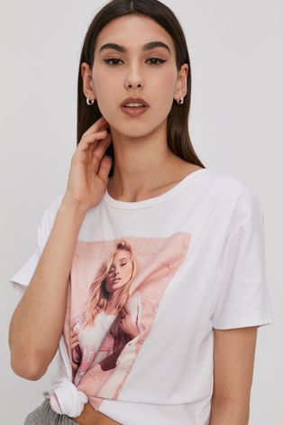 Μπλουζάκι Haily's γυναικείo, χρώμα: άσπρο