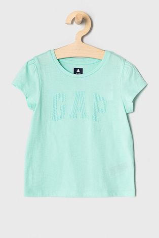 Dětské tričko GAP zelená barva