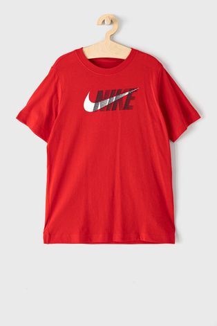 Nike Kids T-shirt dziecięcy kolor czerwony z nadrukiem