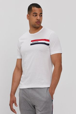 Rossignol t-shirt fehér, férfi, nyomott mintás