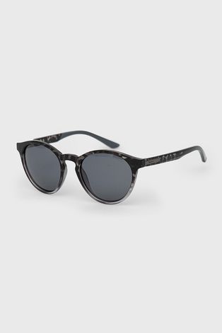 Slnečné okuliare Pepe Jeans Round Vntage pánske, čierna farba