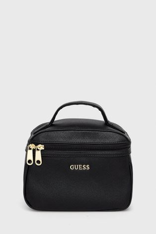 Козметична чанта Guess в черно
