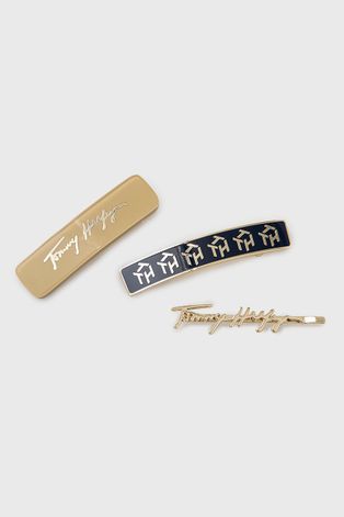 Заколки для волос Tommy Hilfiger Iconic (3-pack) цвет золотой