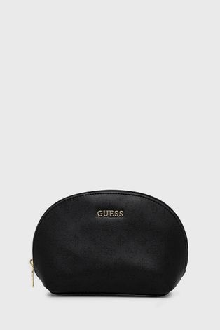 Τσάντα καλλυντικών Guess χρώμα: μαύρο