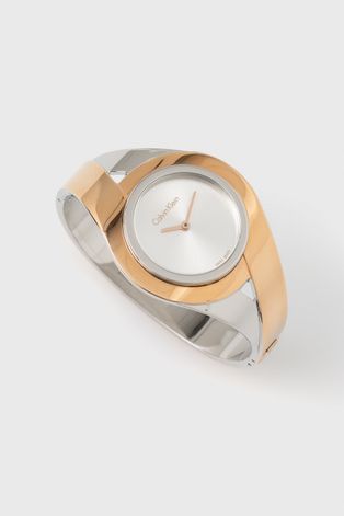 Часовник Calvin Klein K8E2S1Z6 дамски в сребристо