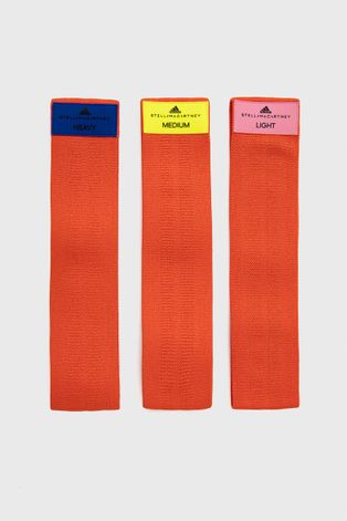 Odporová guma adidas by Stella McCartney (3-pak) oranžová farba