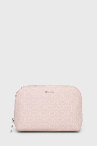 Τσάντα καλλυντικών Calvin Klein χρώμα: ροζ