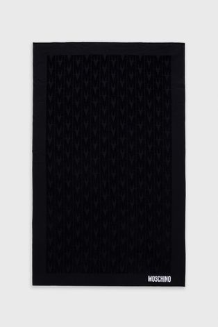 Pamučni ručnik Moschino Underwear boja: crna
