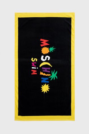 Πετσέτα Moschino Underwear χρώμα: μαύρο