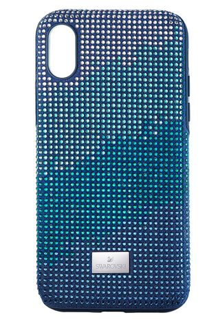Θήκη κινητού Swarovski Crystalgram iPhone Xs Max χρώμα: ναυτικό μπλε