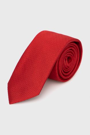 Μεταξωτή γραβάτα HUGO χρώμα: κόκκινο