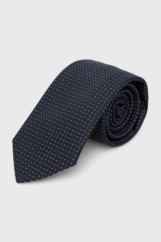 Краватка з домішкою шовку HUGO колір синій