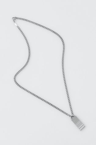Ogrlica Hugo za muškarce, boja: srebrna