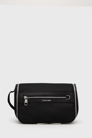 Τσάντα καλλυντικών Calvin Klein χρώμα: μαύρο