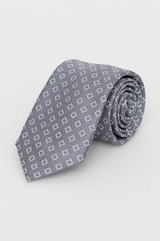 Шовковий галстук MICHAEL Michael Kors колір сірий