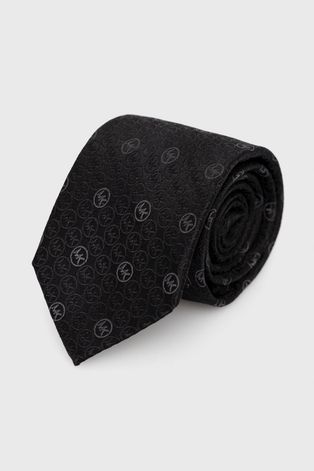Копринена вратовръзка MICHAEL Michael Kors в черно