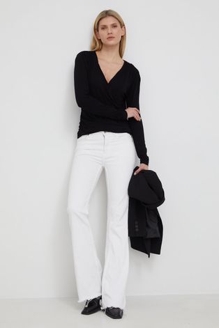 Блуза Birgitte Herskind дамска в черно с изчистен дизайн
