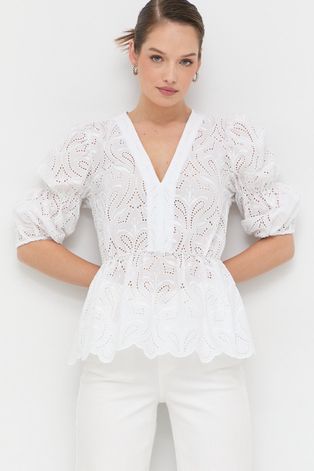 Μπλουζάκι Ivy & Oak Bianca γυναικείο, χρώμα: άσπρο