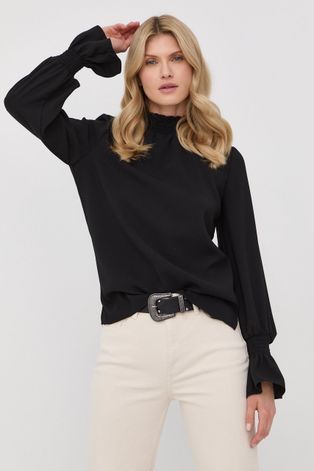 Bluza The Kooples za žene, boja: crna, glatka
