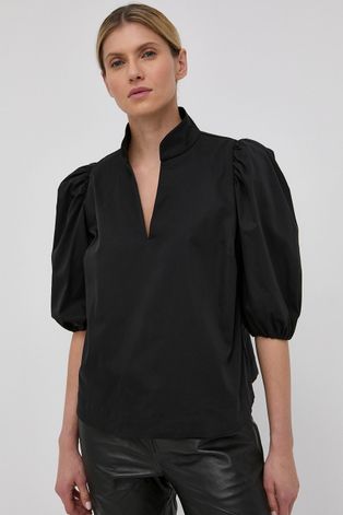 Блуза Notes du Nord Brianna дамска в черно с изчистен дизайн