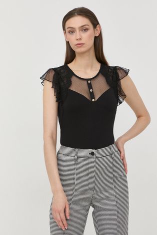 Bluza Morgan za žene, boja: crna, s aplikacijom