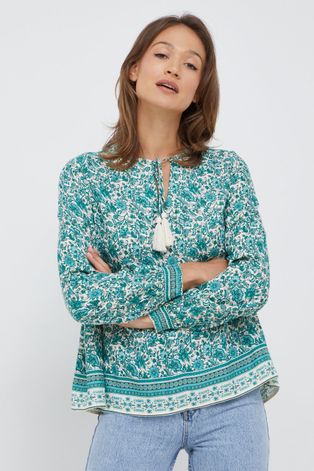 Bluza Vero Moda za žene, boja: zelena, s uzorkom