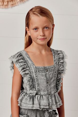 Детска блуза Mayoral в сиво с изчистен дизайн