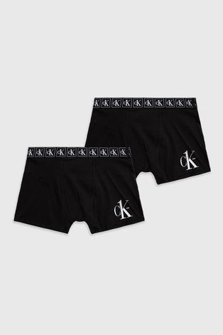 Παιδικά μποξεράκια Calvin Klein Underwear (2-pack) χρώμα: μαύρο