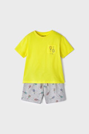 Dětské pyžamo Mayoral žlutá barva, vzorovaná