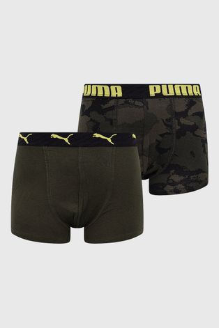 Dětské boxerky Puma zelená barva