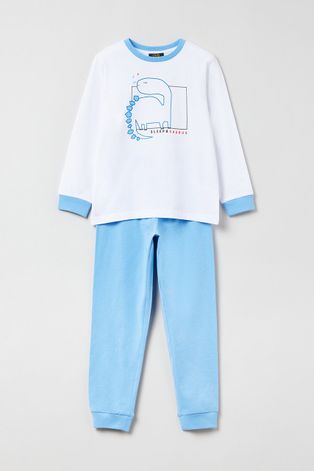 Дитяча піжама OVS колір білий з принтом