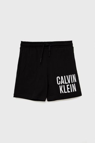 Παιδικό σορτς παραλίας Calvin Klein Jeans χρώμα: μαύρο